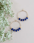 Delicate Gold Hoop + Bead Earrings