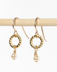 Tiny Ancient Drop Earrings