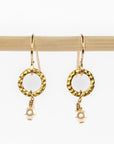 Tiny Ancient Drop Earrings