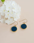 Azure + Brass Drop Earrings