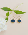 Azure + Brass Drop Earrings