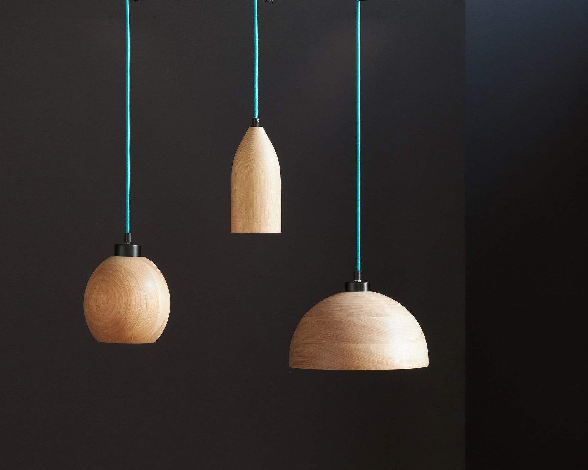 Bommel Trio Hanging Lamps - Bowl, Dome + Bulb