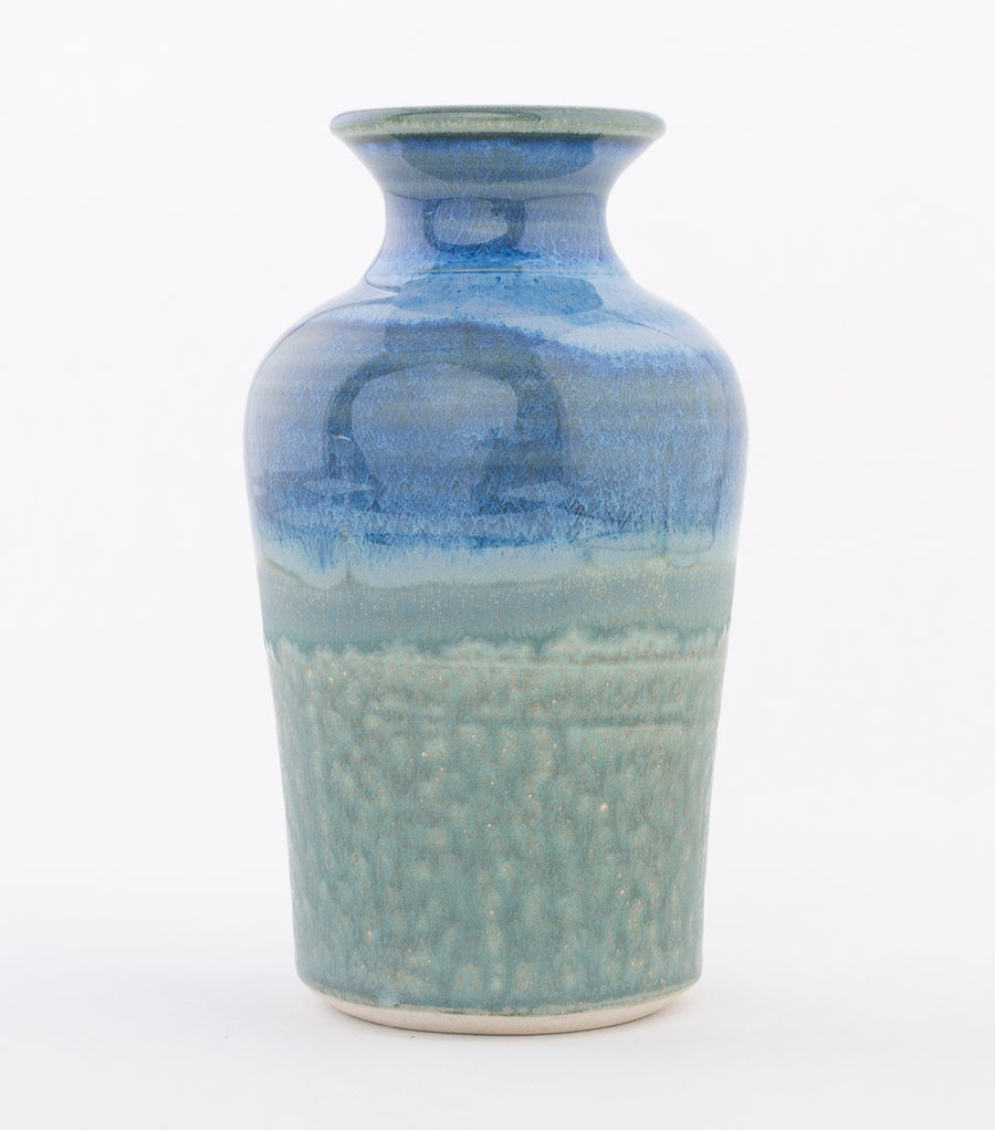 Stoneware Bud Vase in Seascape - handmade carafe - food-safe glaze - dishwasher and microwave safe 