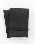 black leather wallet - minimalist wallet - convenient elastic closure - handmade in Maine 