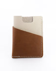 the brockman wallet - brown and cream leather - unisex - minimalistic design 