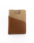 The Brockman Wallet in beige - handmade leather goods in Maine