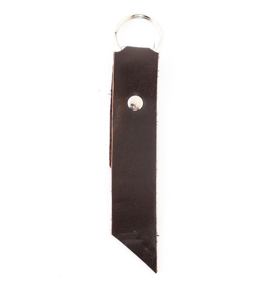 Wide Leather keychain