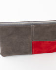 Mondrian Bag - Suede - Gray/Red