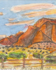 Watercolor Double Sedona, Arizona Landscape by Maine Artist Elena Jahn