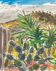 Watercolor of Culebra, Puerto Rico Landscape by Maine Artist Elena Jahn