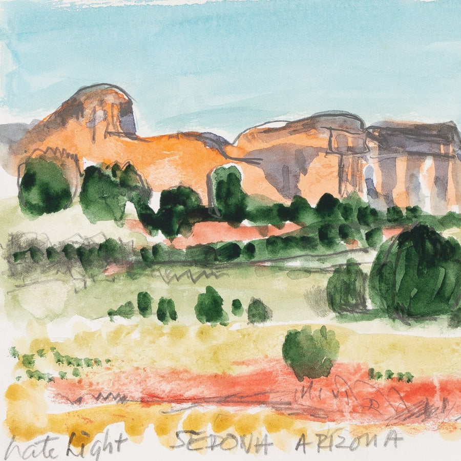 Watercolor of Sedona, Arizona - Landscape by Maine Artist Elena Jahn