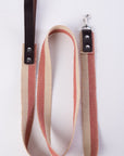 Vintage French Webbing and Leather Dog Leash - Handmade in Maine